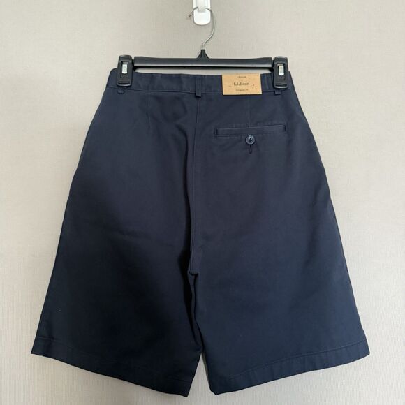 L.L. Bean Original Fit Shorts Womens 4 Blue 100% Cotton Twill Flat Front Casual - Picture 2 of 9